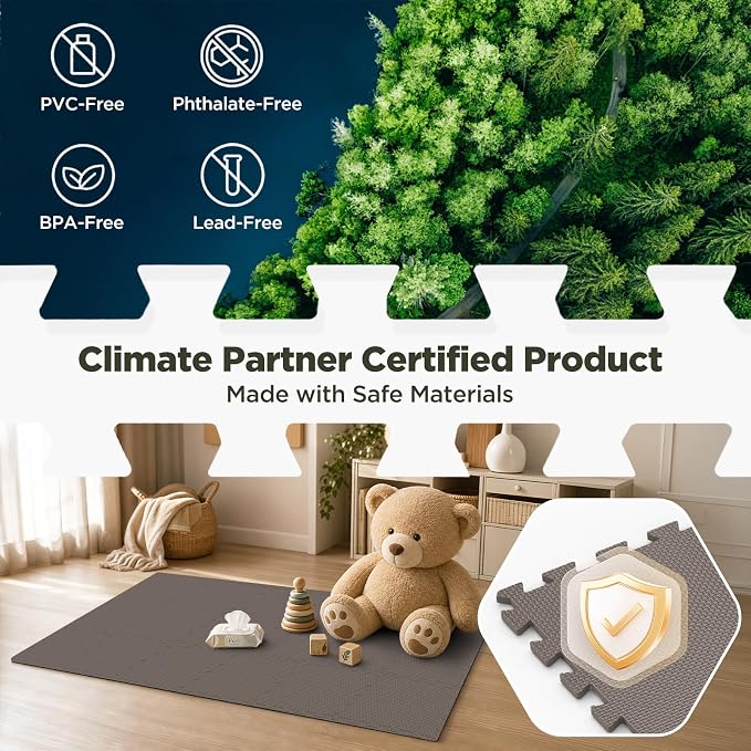 AIRHOP 18 PCS Gym Floor Mat, EVA Foam Puzzle Gym Mat, High-Density Interlocking - Image 3