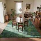 Washable Rugs 8x10 Area Rugs for Living Room-Green Modern Abstract Rugs for - Image 7
