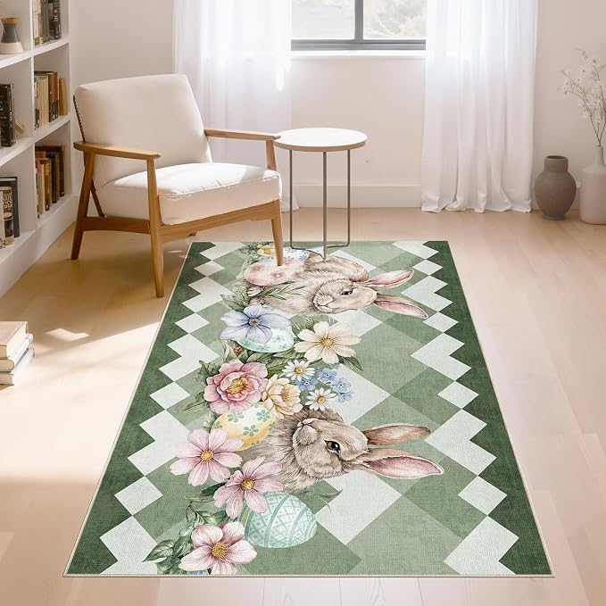 cotiled Area Rug for Living Room, Washable Non-Slip Large Area Rug, Indoor by COTILED