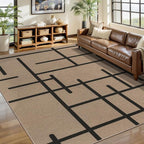 Tangsoo Modern Easy Jute Rug 5x7 Large Washable Area Rugs - Image 2