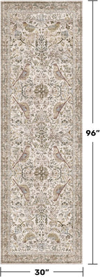 Boho 2'6"x8' Long Kitchen Runner Rugs Non Skid Washable, Stain Resistant Carpet - Image 2