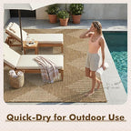 MontVoo-Outdoor Rug Carpet Patio Rug 8x10 Polypropylene Indoor Outdoor Rugs - Image 7