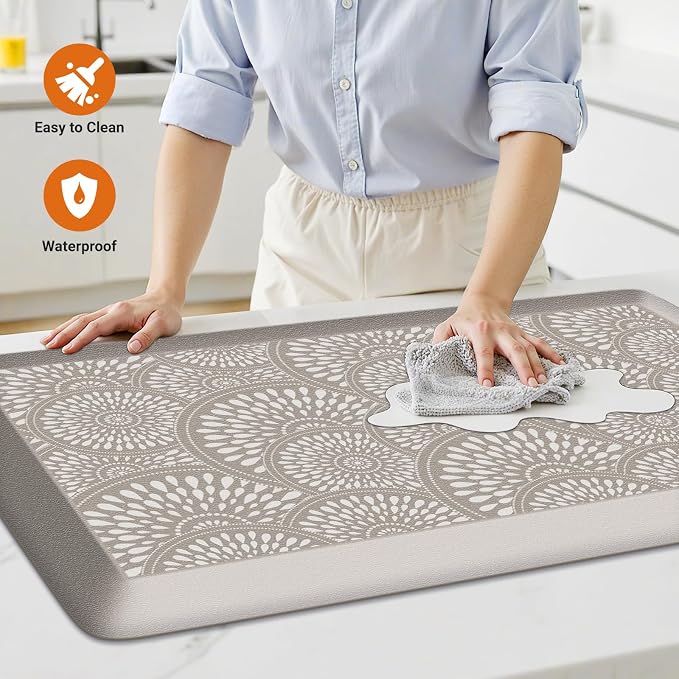 Mattitude 4/5 Inch Kitchen Mat, 17.3x28in Heavy Duty Ergonomic Comfort Foam - Image 3