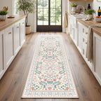 Rugxara 2x6 Floral Runner Rug, Washable Runners by Rugxara
