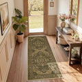 RELEANY Area Rugs Runner 2'x5' Washable Non-Slip, Floral Vintage Distress by RELEANY