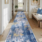 RELEANY Washable Area Rugs 2'6"x14 Non-Slip Modern Abstract Soft - Image 2