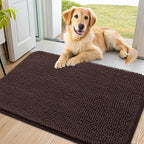 Smiry Dog Door Mat for Muddy Paws 40x24, Absorbent Dirt Trapper, Non-Slip by Smiry