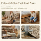 HUGEAR 5x7 Vintage Jute Outdoor Indoor Rug Washable Linen Textured Weave High - Image 6