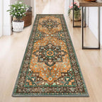 HEBE Hallway Runner Rug 2'x6' Washable Vintage Distressed Area Rugs Non Slip - Image 8