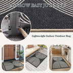 Lahome Enfys Rainbow Easy Jute Rug, Farmhouse Non Slip Non Shedding Lightweight - Image 4
