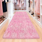 Fluffy Pink Shag Rug for Bedroom Girls 3x10 Runner Rug, Soft Pink Fuzzy Rug for by TENNOLA