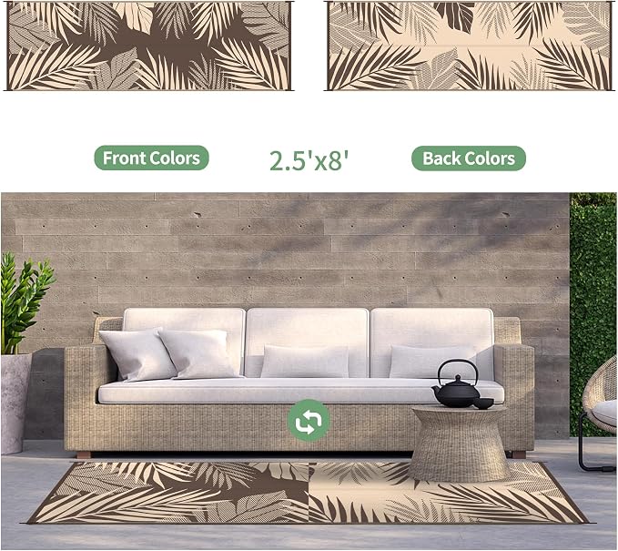 GENIMO Outdoor Rug 2.5' x 8' Waterproof - Image 2