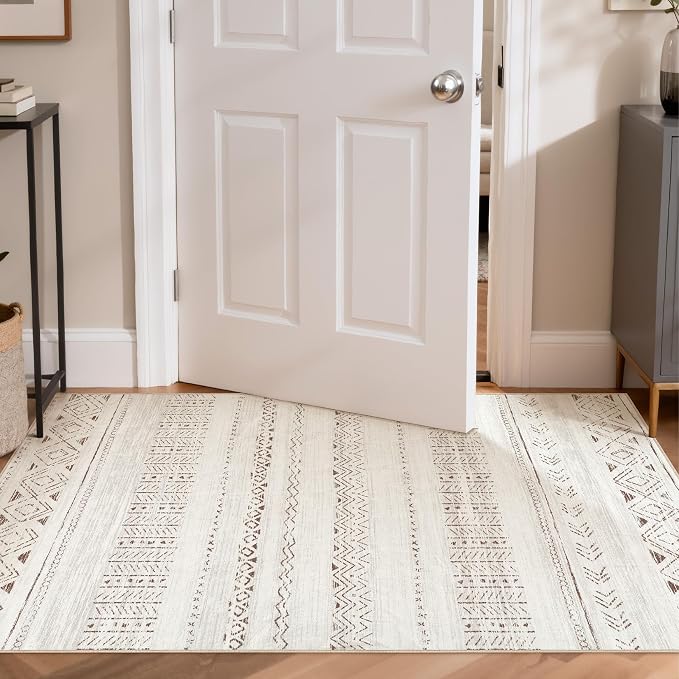 cotiled 3x5 Area Rugs Living Room Rug: Washable Boho Rugs - Image 4