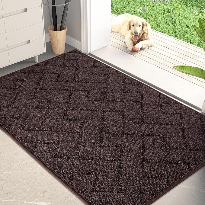 PURRUGS Dirt Trapping Door Mat 34" x 59", Non-Slip Machine Washable Entry Rug by PURRUGS