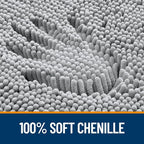 OLANLY Bathroom Rugs 36x24, Extra Soft Absorbent Chenille Bath Rugs, Rubber - Image 3
