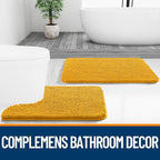 OLANLY Small Bathroom Rugs 24x16, Soft Absorbent Chenille Bath Rugs, Rubber - Image 7