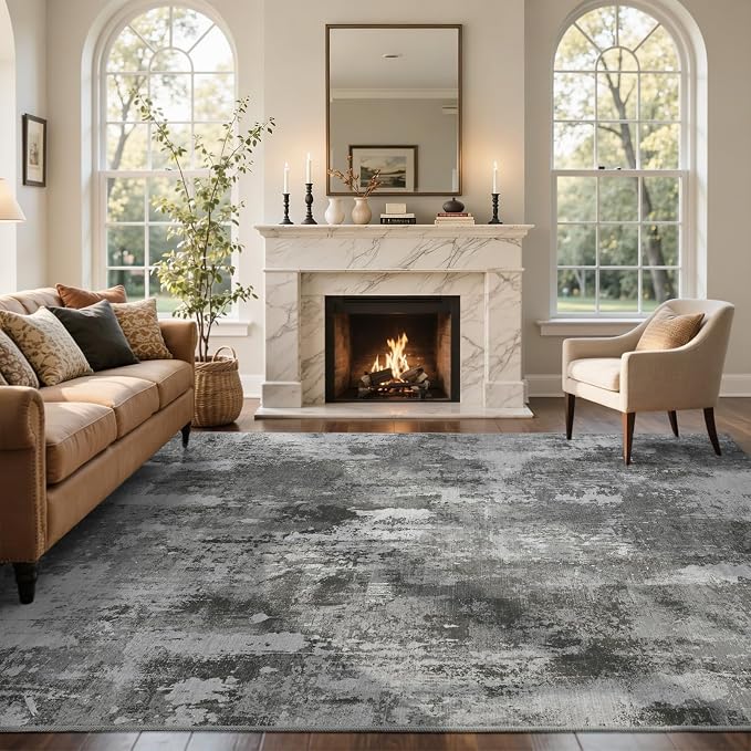 4x6 Ft Area Rugs for Living Room, Soft Non-Slip Washable Rugs Modern Abstract - Image 3