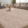 8x10 Area Rug for Living Room:Ultra Soft Fluffy Shag Beige Rugs, Large Fuzzy by Unknown