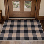 Tangsoo Checkered Easy Jute Rug, 2x3 Washable Ultra Thin Rug - Image 2