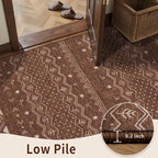 SERISSA 5x7 Area Rugs for Living Room, Washable Non-Slip Coffee Brown Boho Rug - Image 7