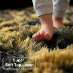 Amdrebio Black Gold Yellow Grey Rugs - Image 2