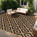 SAND MINE Reversible Mats, Plastic Straw Rug, Modern Area Rug, Large Floor Mat by SANDMIND