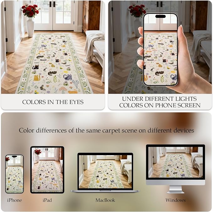 Small 2x3 Area Rugs for Entryway: Washable Kitchen Runner Rug Non Slip Soft Low - Image 4