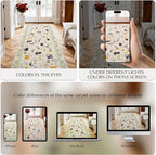 Washable 2x10 Hallway Runner Rug: Non Slip Soft Long Low Pile Animal Cat Print - Image 4