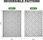 RURALITY Outdoor Rugs 6x9 Feet for Patios Clearance, Plastic Straw Waterproof - Image 2
