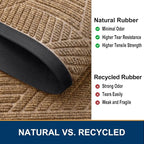 Smiry Front Door Mat Outside Entrance, Heavy Duty Sturdy Natural Rubber Doormat - Image 5
