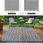 Outdoor Patio Plastic Straw Rug - Image 2