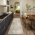 Machine Washable Kitchen Runner Rugs: 2'6"x8' Hallway Rug Non Slip Low Pile - Image 2