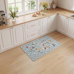 Unirea 2x3 Small Light Blue Grey Washable Cat Area Rug, Door Mat Indoor - Image 7