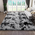 Ophanie Tie-Dyed Black&Grey Area Rugs by Ophanie