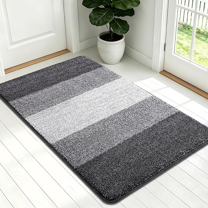 Kitinjoy Indoor Outdoor Door Mat, 54x32 Non-Slip Absorbent Dirt Trapper by Kitinjoy