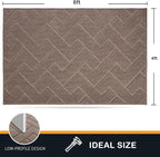 PURRUGS Easy Care Area Rug 4ft x 6ft, Non-Slip Machine Washable Entry Rug - Image 2