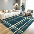 Terrug Plaid Area Rug for Living Room, Soft Low Pile Stain Resistance Abstract by TerrugHomeDecor