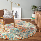 Lahome Moroccan Washable Round Area Rug, Soft Round Rugs 6ft Ultra-Thin Non-Slip - Image 6