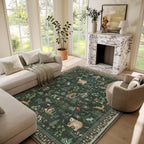 Machine Washable Rugs for Living Room: 6x9 Area Rugs for Bedroom Vintage Rugs by palohom