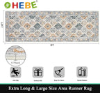 HEBE Hallway Runner Rug 2'8"x8' Washable Vintage Distressed Area Rugs Non Slip - Image 2