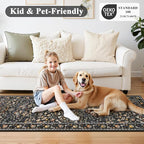 HEBE Washable Hallway Runner Rug 2'x 8' Non Slip Kitchen Rugs Runner, Low Pile - Image 7