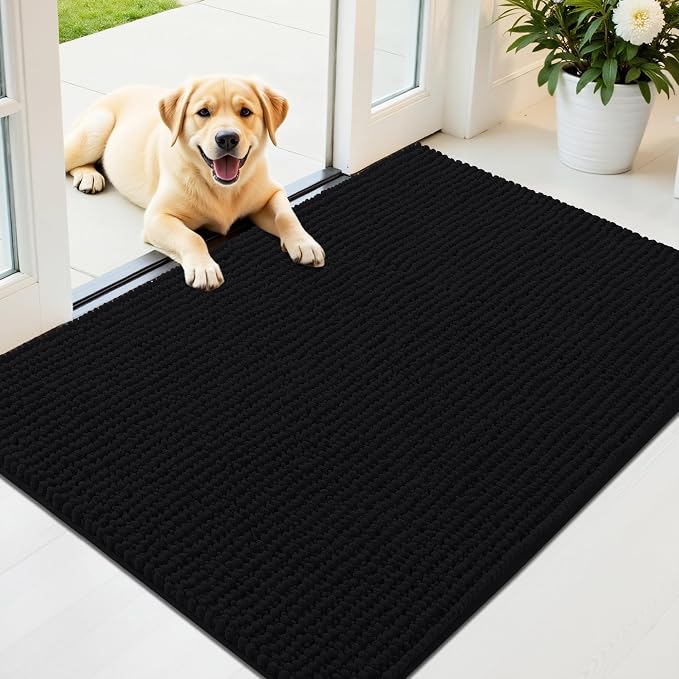 OLANLY Dog Door Mat for Muddy Paws 44x32, Ultra Absorbent Chenille Mud Doormat by OLANLY