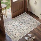 Rugxara Door Mat Floral Entryway Rug, Washable Samll 2x3 Rug, Boho Front Door - Image 3