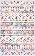 KUTA Boho Living Room Rug 8x10, Moroccan Multi-Color Washable Area Rugs Non Slip - Image 8