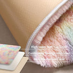 Washable 4x6 Rainbow Fluffy Shaggy Area Rugs, Kawaii Princess Soft Plush Carpet - Image 4