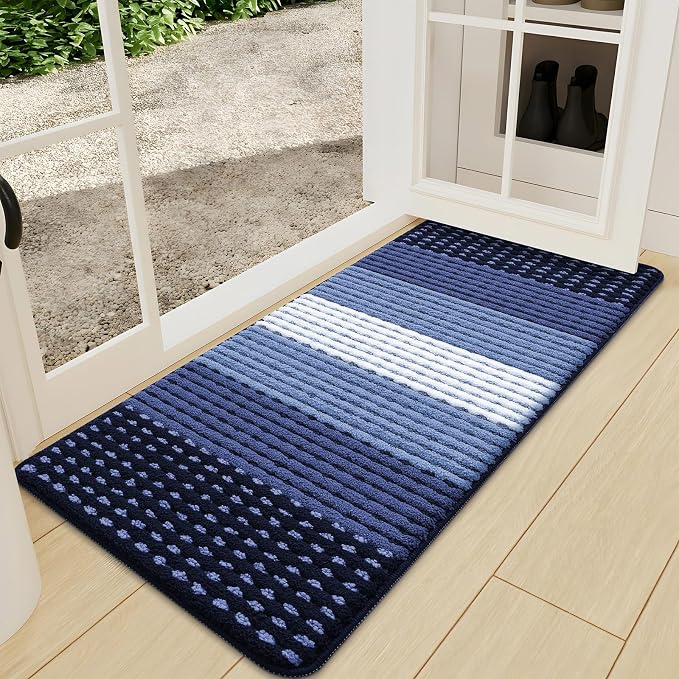 Kitinjoy Indoor Outdoor Door Mat, 47x24 Non-Slip Absorbent Dirt Trapper by Kitinjoy
