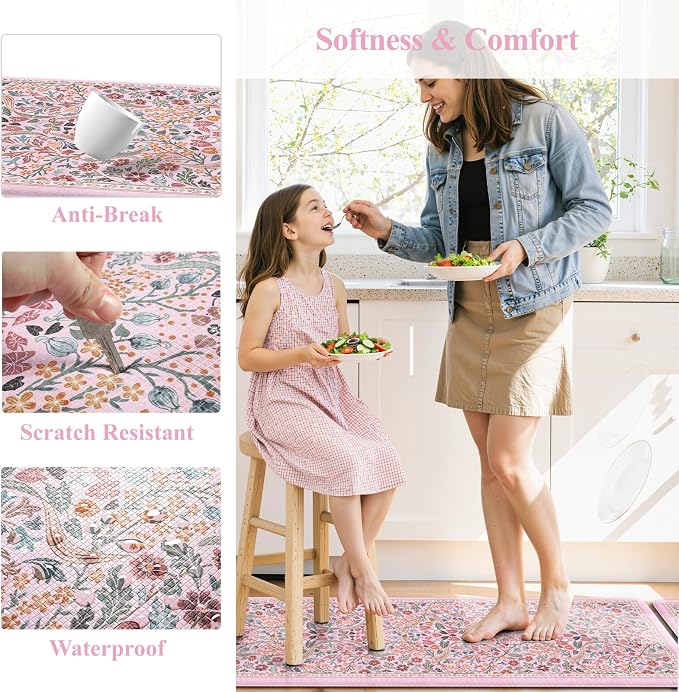 Collive Kitchen Mats Cushioned Anti Fatigue, Waterproof Kitchen Floor Mat Non - Image 6