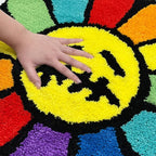 Trippy Happy Face Rug Cool Rugs Tufted Quick Dry Bath Mats - Image 3
