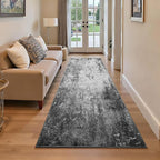 2.6x8 Black Rug Runners for Hallways Kitchen Runner Rug Non Slip Washable Black by OmpaaHomeDecor