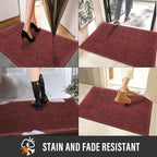 HIYARD Sturdy Front Door Mat, Absorbent Muddy Dirt Resist Welcome Door Mats - Image 5